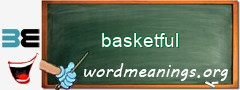 WordMeaning blackboard for basketful